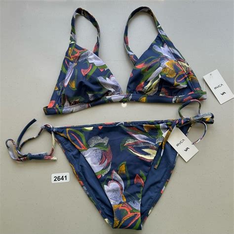 Rvca Swim Rvca Swim Bikini Set Large Pixie Hi Triangle Top Low Rise Poshmark