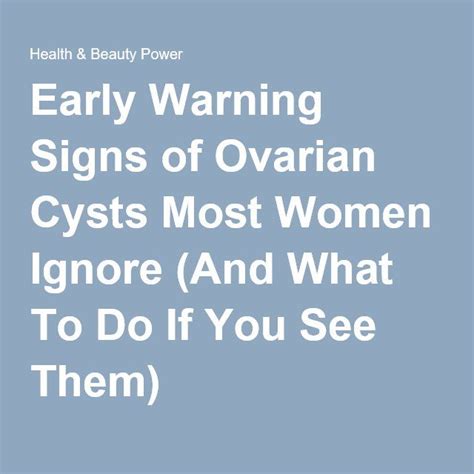 Early Warning Signs Of Ovarian Cysts Most Women Ignore And What To Do