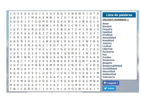 Sopa De Letras De Formacion Civica Y Etica Sopa De Letras De Valores