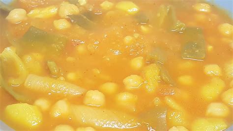 POTAJE DE GARBANZOS CON CALABAZA Y JUDIAS VERDES YouTube