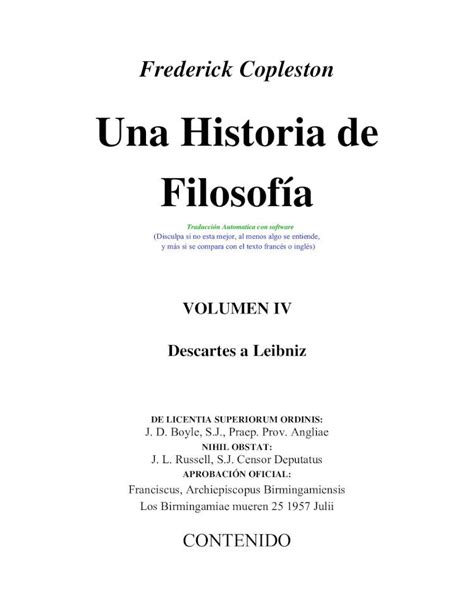 PDF Copleston Frederick Historia De La Filosofia Iv Descartes