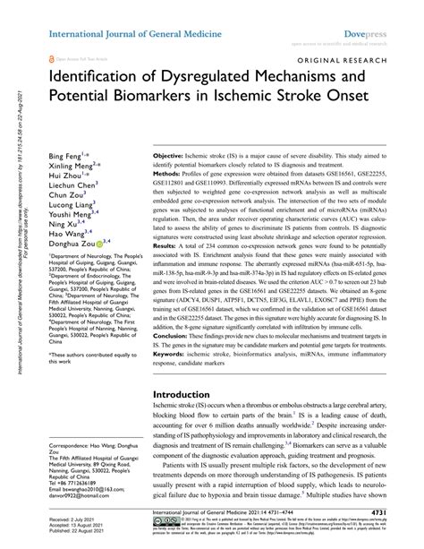 PDF Identification Of Dysregulated Mechanisms And Potential