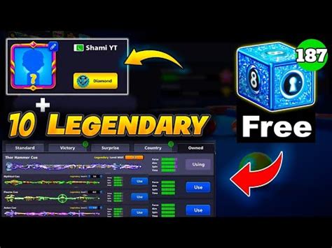 How To Get Free Legendary Boxes Free Legendary Cues In Ball Pool