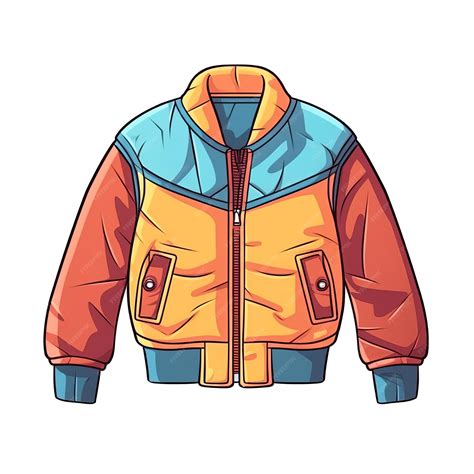 Premium Photo | Trendy Jacket Outerwear Cartoon Square Illustration