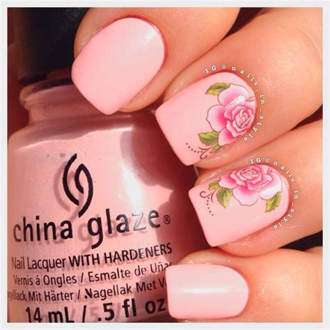 Pink Roses Nail Art By Nailsinstyle Nailsinstyle Rose Nails