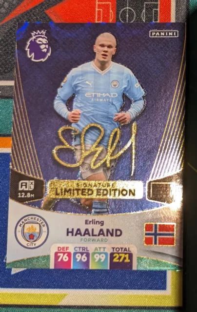 Panini Adrenalyn Xl Premier League Erling Haaland Signatur