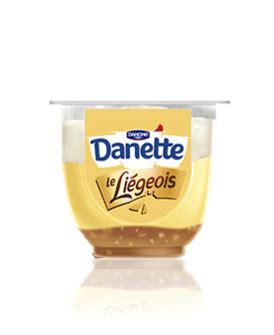 Danette le liégeois saveur vanille sur lit de caramel et éclats de