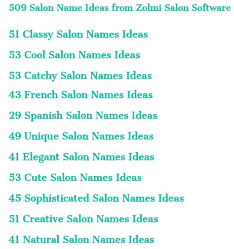 509 Salon Name Ideas For 2023 Inspirational Names For You Zolmi