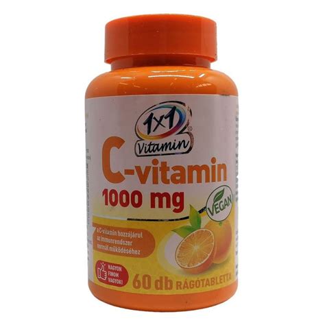 3087 Ft 1x1 VitaDay C vitamin 1000mg rágótabletta narancs ízű 60db