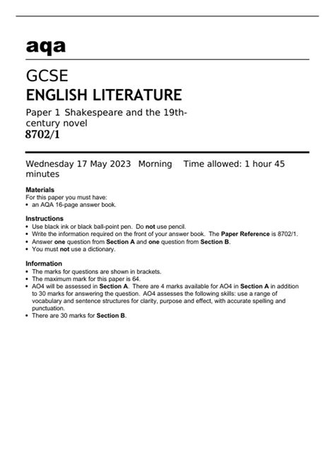 Aqa Gcse English Language And English Literature Teacher Companion 4