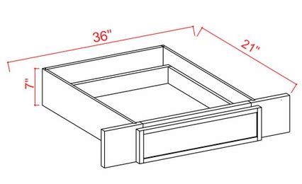 Kabinet King Slim White Oak Knee Drawer