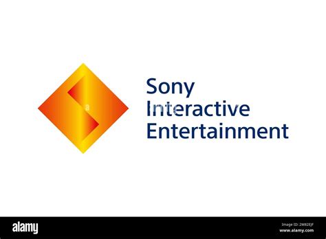 Sony Interactive Entertainment Company Logo White Background Stock