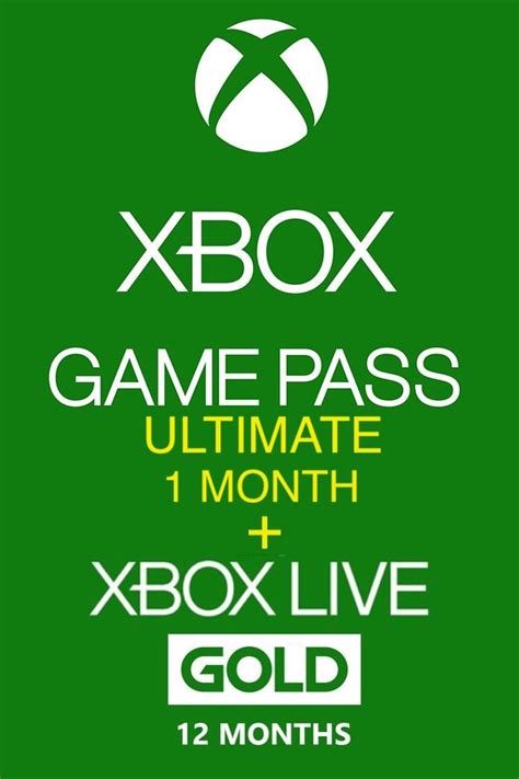 ᐉ Электронный код/подписка Xbox Game Pass Ultimate 1 месяц и Xbox Live ...