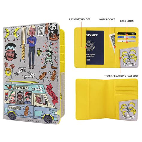 Hanerdun Cute Passport Holder Fun Passport Wallet Personalized Passport Cover Find Out More