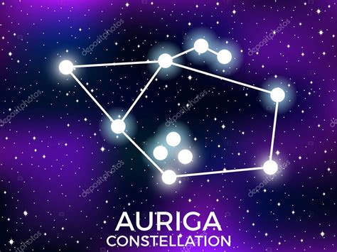 Constelación de Auriga Cielo nocturno estrellado Racimo de estrellas