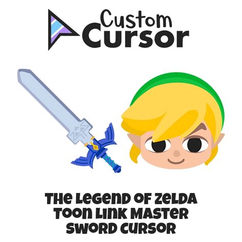 The Legend Of Zelda Toon Link Master Sword Cursor Custom Cursor