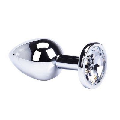 Plug Anal Metalizado Tapon Cola Diamante Cristal Juguete