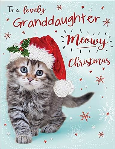 Piccadilly Greetings Cute Christmas Card Granddaughter 8 X 6 Inches Uk Stationery