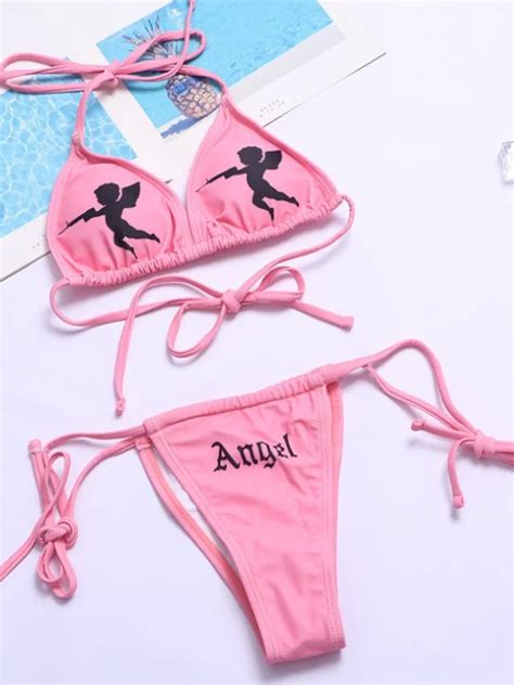 Women Halter String Bikini Set Sexy Thong Cheeky Two Piece Swimsuits