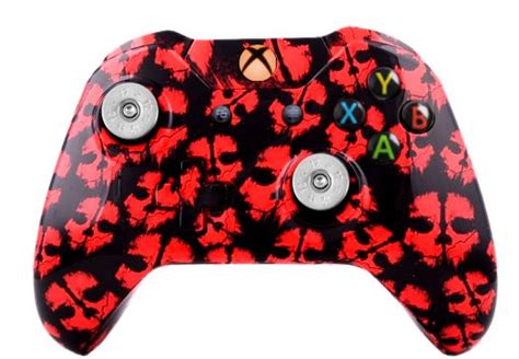 Cod Ghost Red Hydro Dipped Xbox One Wireless Controller With Nickel