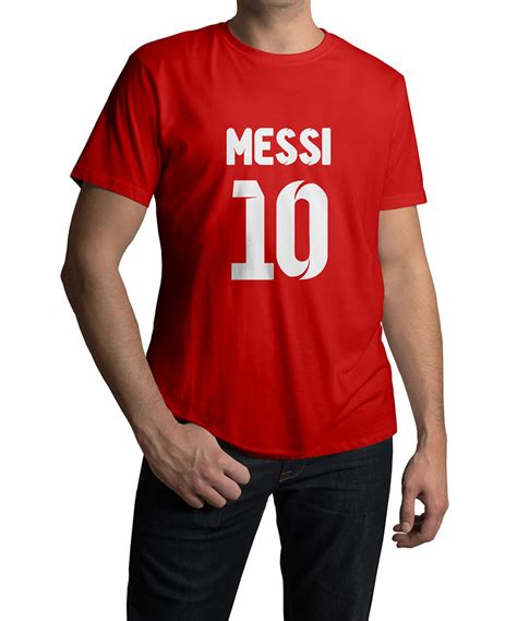 Lionel Messi No 10 Logo Half Sleeves T Shirt