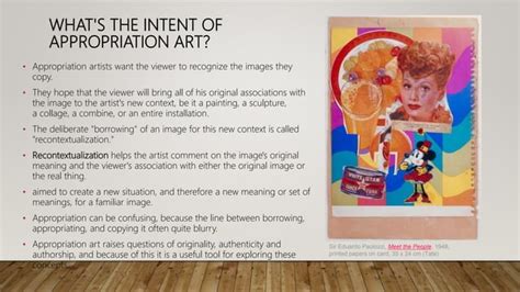 art  appropriation pptx modern art fine art
