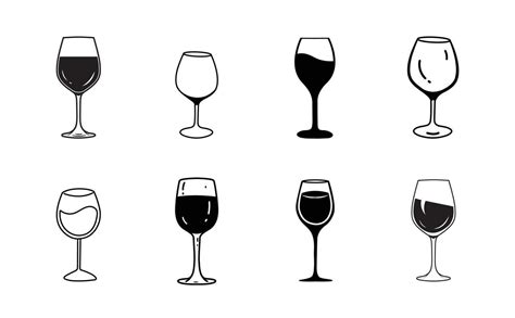 wine glasses silhouette vector. 24672109 Vector Art at Vecteezy