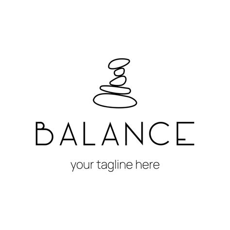 Premium Vector Balance And Meditation Minimalist Logo With Stones Spa