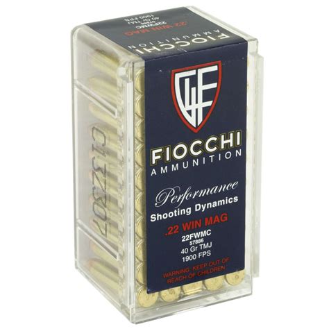 Fiocchi 22FWMC Shooting Dynamics Hunting 22 Mag 40 Gr Full Metal Jacket