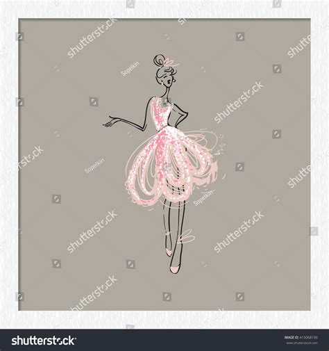 Attractive Wedding Model Vector Fashion Sketch Stock Vector (Royalty Free) 415068190 | Shutterstock