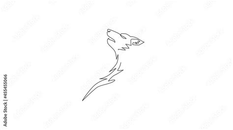 Animated Self Drawing Of Continuous Line Draw Mysterious Wolf Head For