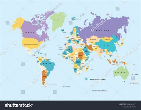 Atlas World Map Geography Asia Map Stock Vector (Royalty Free ...