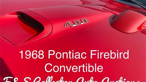 Pontiac Firebird Convertible A Speed Sells Oct St F