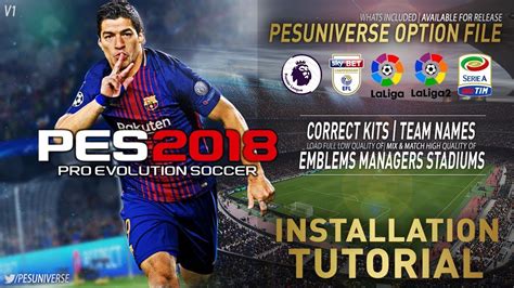 Pes Universe Option File Installtaion Tutorial Youtube