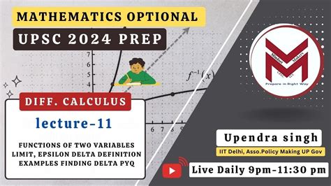 DL 11 Epsilon Delta Definition Limit Multi Variable Calculus With PYQs