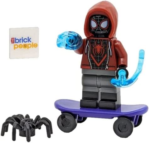 LEGO Superheroes Spider-Man: Miles Morales Minifigure with Skateboard ...