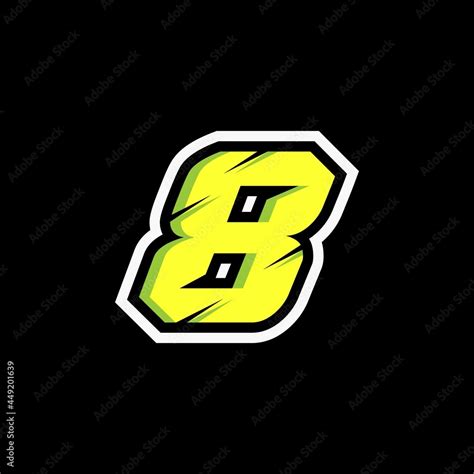 racing number  logo  black background stock vector adobe stock
