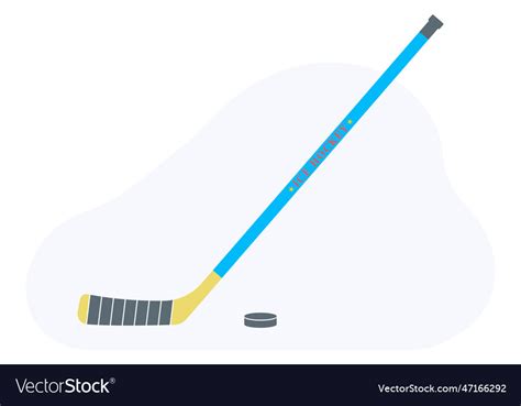 Ice hockey stick and puck sport equipment symbol Vector Image