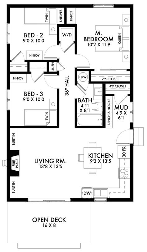 Floor Plans For Small Houses With 3 Bedrooms | Floor Roma