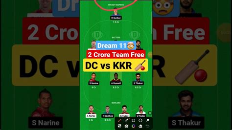 Dc Vs Kkr Dream11 Prediction Dc Vs Kkr Dc Vs Kkr Dream 11 Team