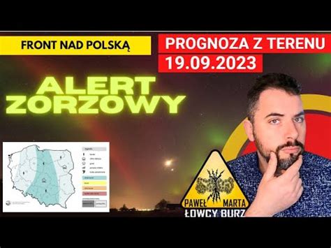 ALERT ZORZOWY NAD POLSKĄ Burze na południowym zachodzie Front