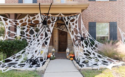 Sixvala Giant Halloween Spider Web Indooroutdoor