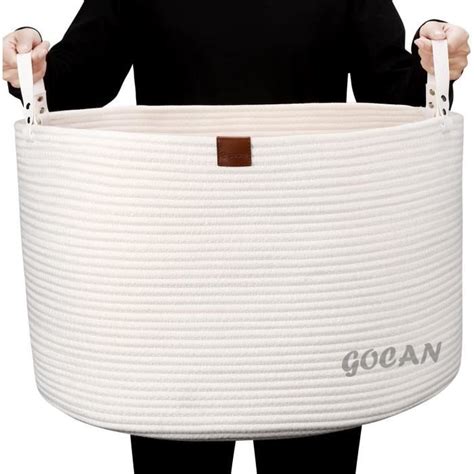 GOCAN XXXL Extra Large Couverture Panier Coton Corde Panier D55 X H35cm