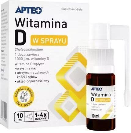 Synoptis Pharma Apteo Witamina D W Sprayu 10Ml Opinie I Ceny Na Ceneo Pl