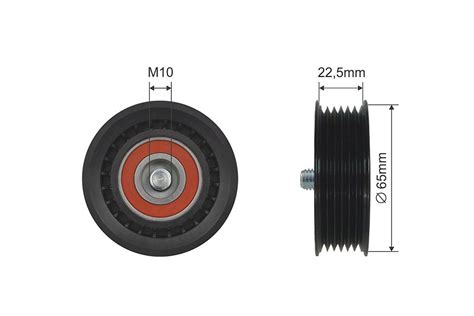 Nty Deflection Guide Pulley V Ribbed Be Ford Mondeo Di Tddi Tdci