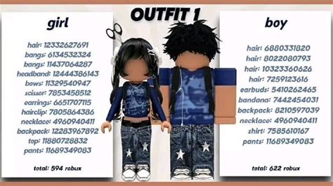 Brookhaven Codes Girl Boy In 2024 Matching Couple Outfits Black Hair