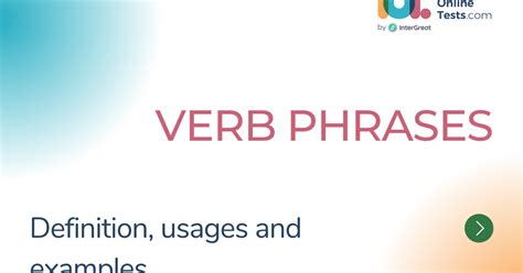 Verb Phrase Definition And Examples Ielts Online Tests