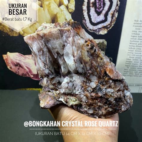 Jual Bongkahan Crystal Geode Rose Quartz L18 Atau Batu Kristal Quartz