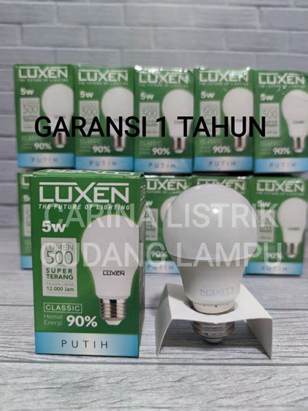 Jual LUXEN LAMPU LED BULB 5W 5 WATT CLASSIC PUTIH 6500K COOL DAYLIGHT