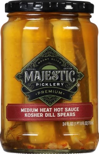 Majestic Picklery Premium Medium Heat Hot Sauce Kosher Dill Spears Pickles Fl Oz Smiths